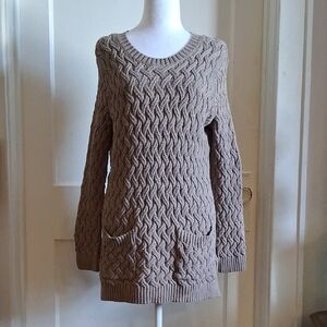 JEANNE PIERRE Women's Cable Knit Sweater - Brown